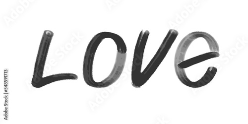 Love typography. Used for invitations to the wedding, greeting cards, flyers. Vector illustration.