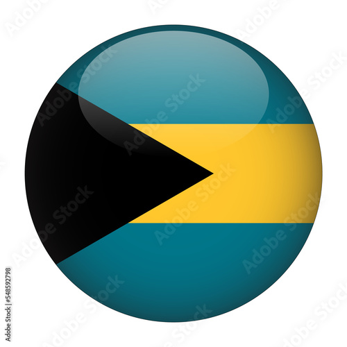 Free Download Bahamas 3D Rounded Flag with no Background - GFXLoad