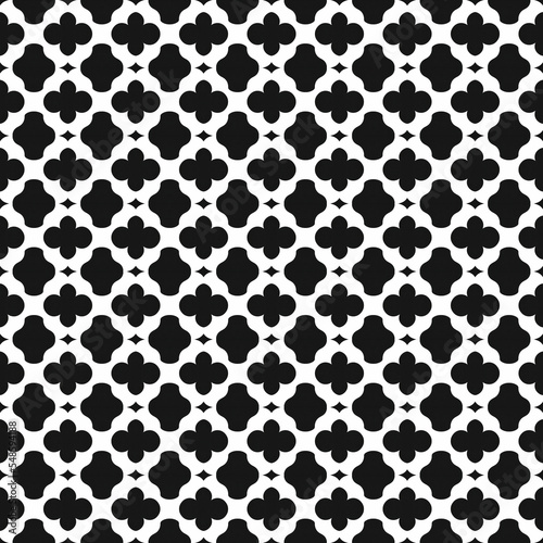 Black and white modern style Trellis tile pattern texture background