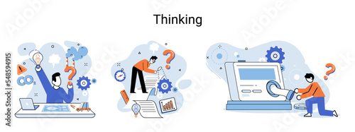 Thinking process of functioning of consciousness, which determines cognitive activity of person and his ability to identify and connect images, ideas, concepts, determine possibilities of their change
