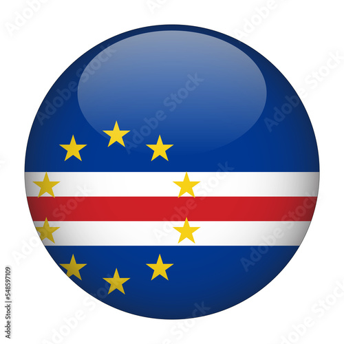 Cape Verde 3D Rounded Flag with Transparent Background