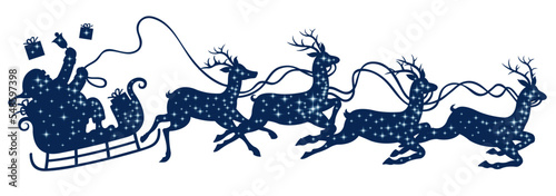 santa claus gift sled
