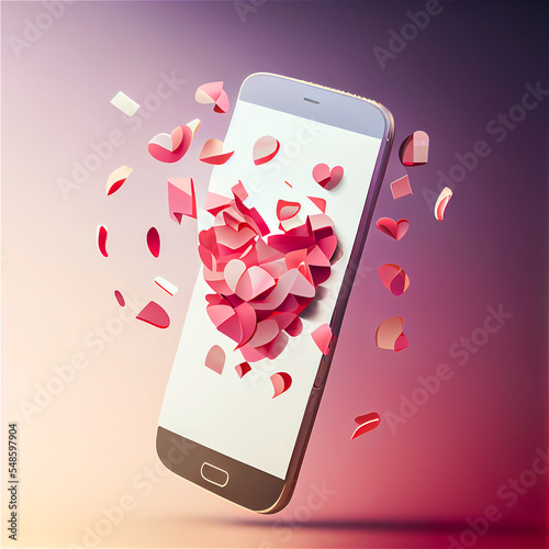 Smartphone and hearts