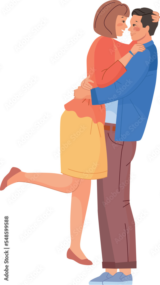 custom made wallpaper toronto digitalHappy couple hug. Man and woman in love