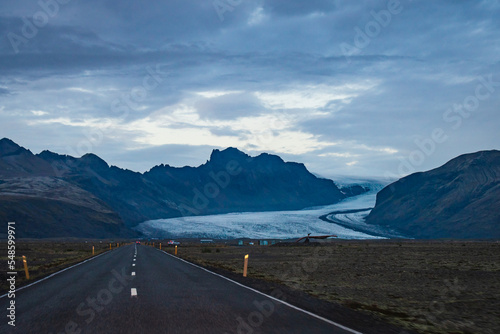 Landscape of the Ring Road near the Skaftafell Glacier (Iceland)