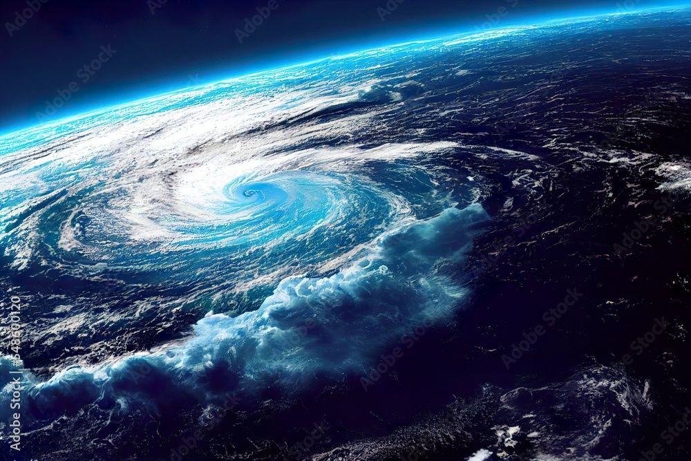 Huge cyclone over earth Huge cyclone over earth