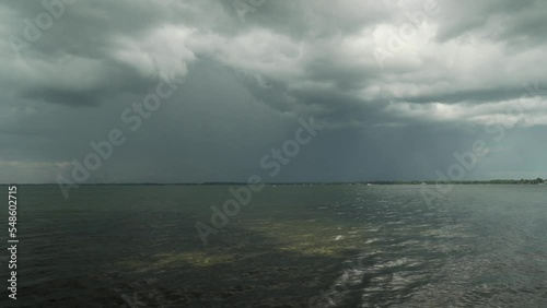 HD of the big dinner storm forming over lake Couchiching photo