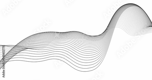 curved wavy lines tech futuristic motion background. dynamic abstract line waving loop line. Metaverse Abstract Seamless wave abstract lines stream 4K background loop