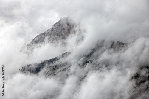 Stormy clouds over Cristallo mountains in the Dolomites, Italy, Europe © Rechitan Sorin