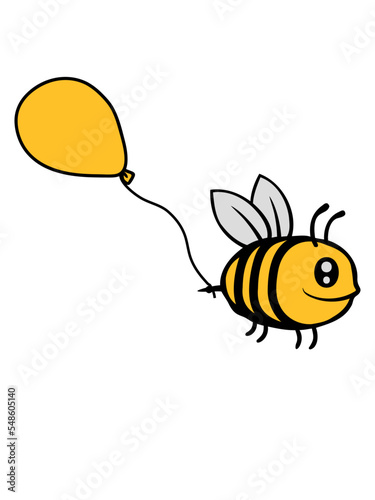 Glückliche Luftballon Biene Comic 