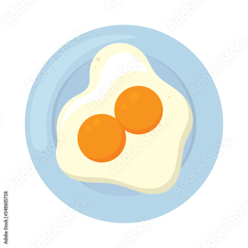 plate with egg fries
