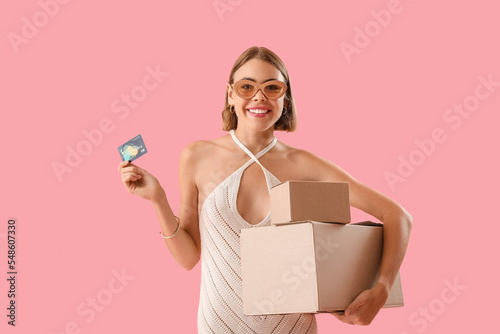 Pretty young woman with cre...