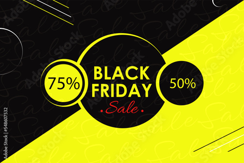 Flat design black friday concept