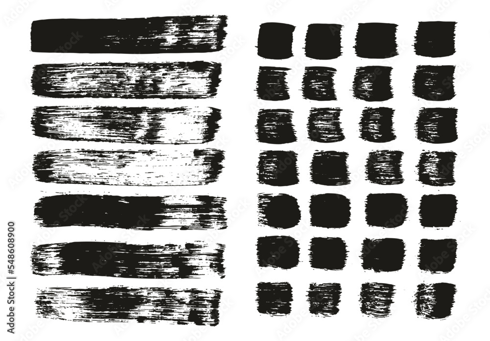 Flat Paint Brush Thick Straight Lines Mix High Detail Abstract Vector Background Mix Set Flat Paint Brush Thick Straight Lines Mix High Detail Abstract Vector Background Mix Set