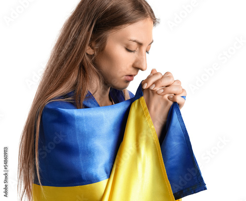 Young woman with Ukrainian ...