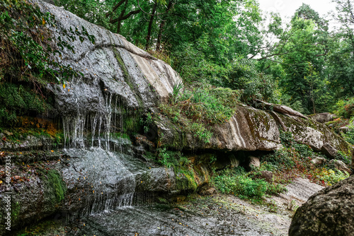 View of beautiful waterfall...