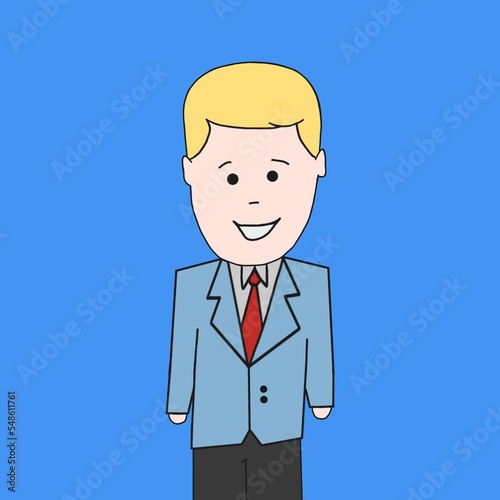 Businessman talking about growth