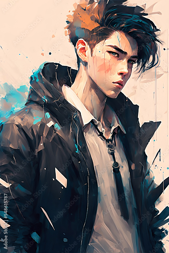 anime boy Stock Illustration