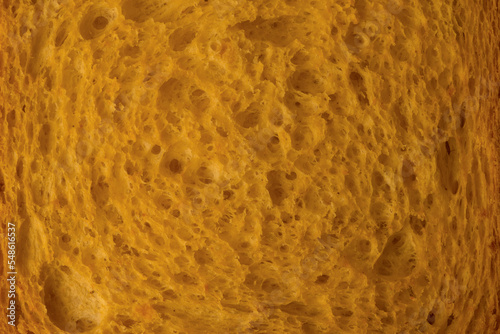 Close up shot of a rusk background texture. Macro bread slice texture pattern
