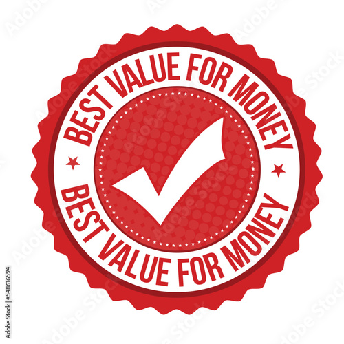 Best value for money label or sticker