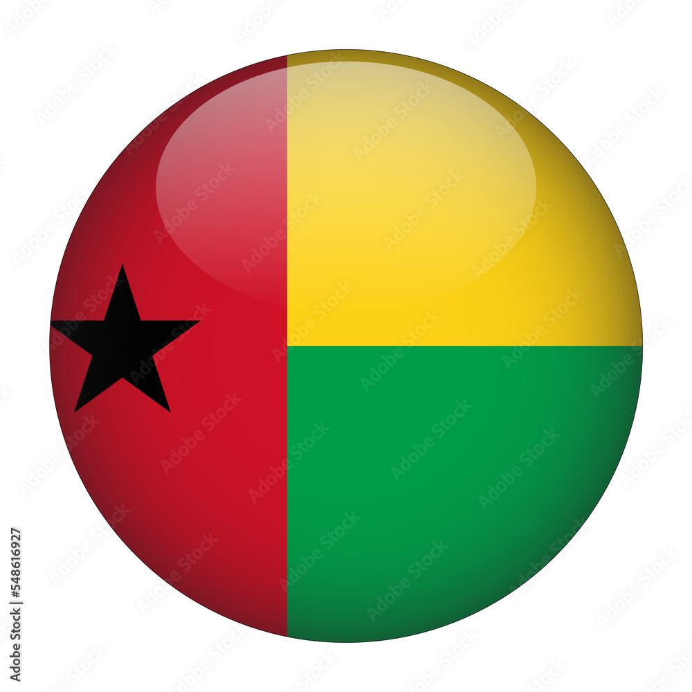 Guinea Bissau 3D Rounded Flag with Transparent Background Guinea Bissau 3D Rounded Flag with Transparent Background