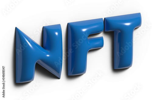 3d inflated glossy NFT nonfungible token icon photo