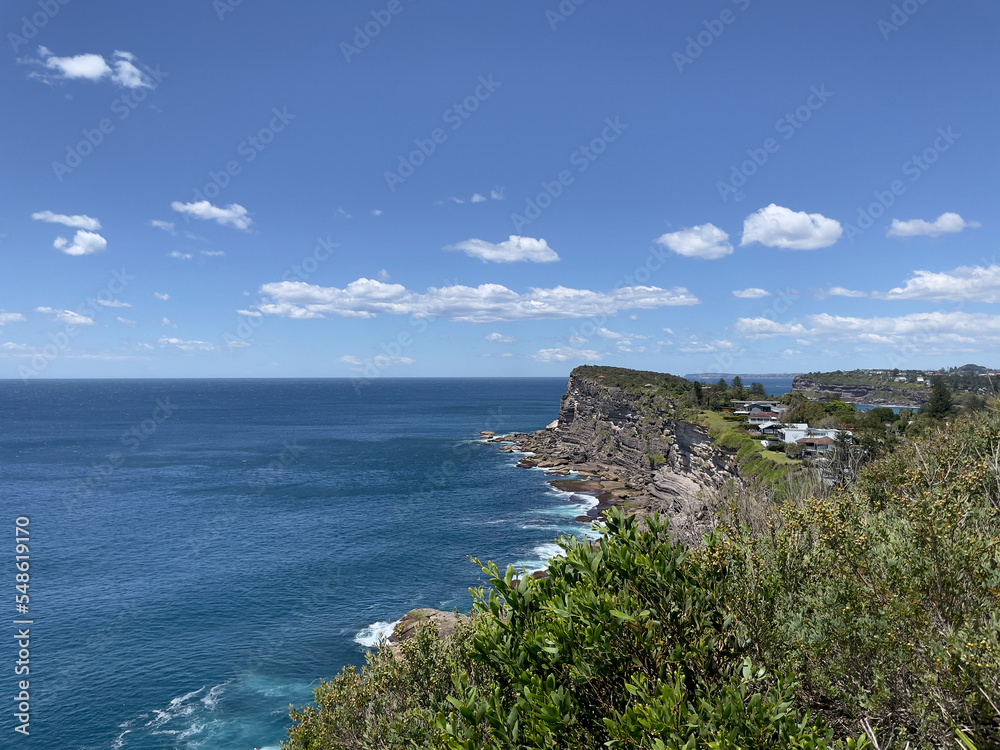 Fototapeta premium View of the coastline from a headline