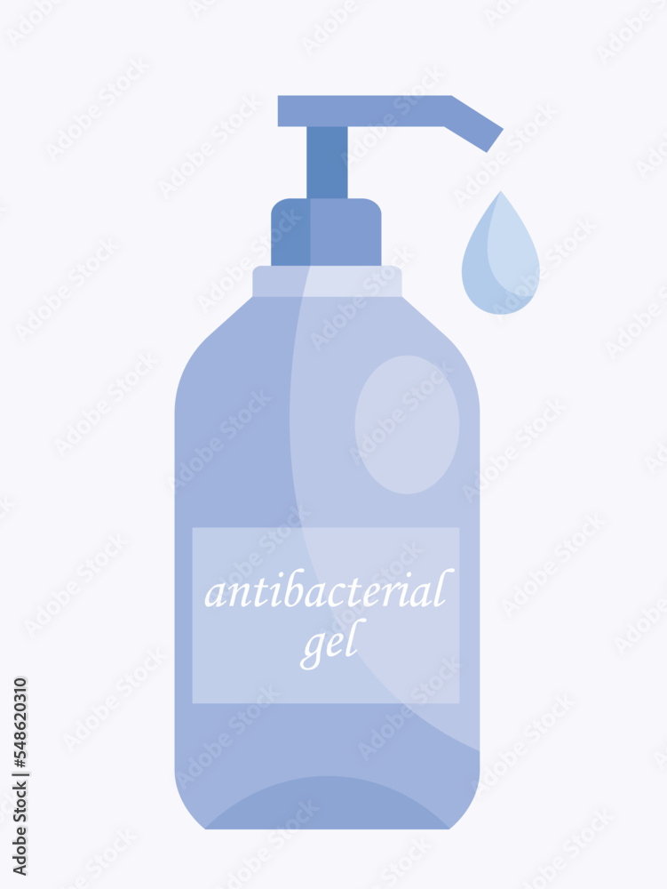Antibacterial gel icon. Preparation for care of cleanliness and hygiene. Advertising poster or banner for site. Liquid soap for hand treatment and disease prevention. Cartoon flat vector illustration Antibacterial gel icon. Preparation for care of cleanliness and hygiene. Advertising poster or banner for site. Liquid soap for hand treatment and disease prevention. Cartoon flat vector illustration