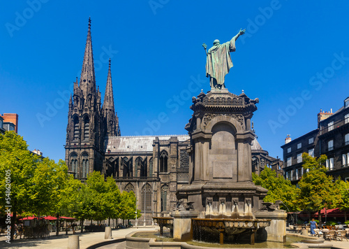 Clermont-Ferrand Cathedral (French: Cathedrale Notre-Dame-de-l'Assomption de Clermont-Ferrand), is a Gothic cathedral and French national monument located in France photo