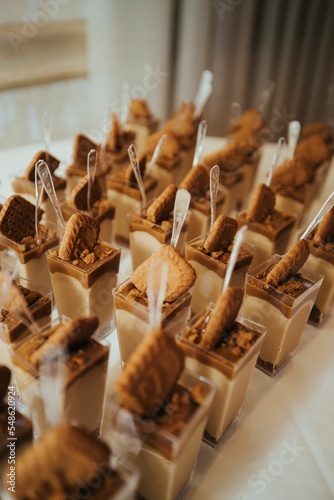 Vertical shot of sweets on a wedding event