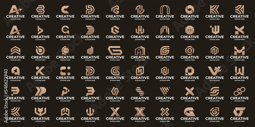 Mega logo monogram letter A to Z logo design collection.