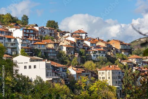 Panoramic view of city of Veliko Tarnovo, Bulgaria photo