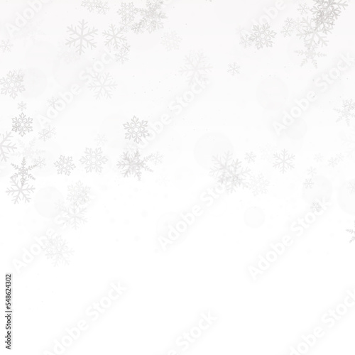 Snow Fall in winter. Snowflakes illustration.