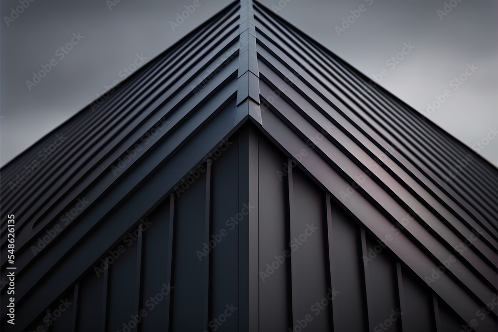 Vertical Low Angle Closeup Shot Of The Black Roof Of A Building Vertical Low Angle Closeup Shot Of The Black Roof Of A Building