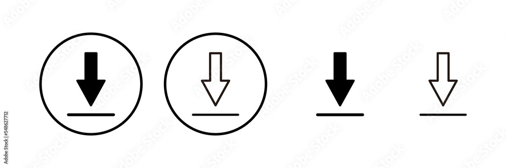 Download icon vector illustration. Download sign and symbol Download icon vector illustration. Download sign and symbol
