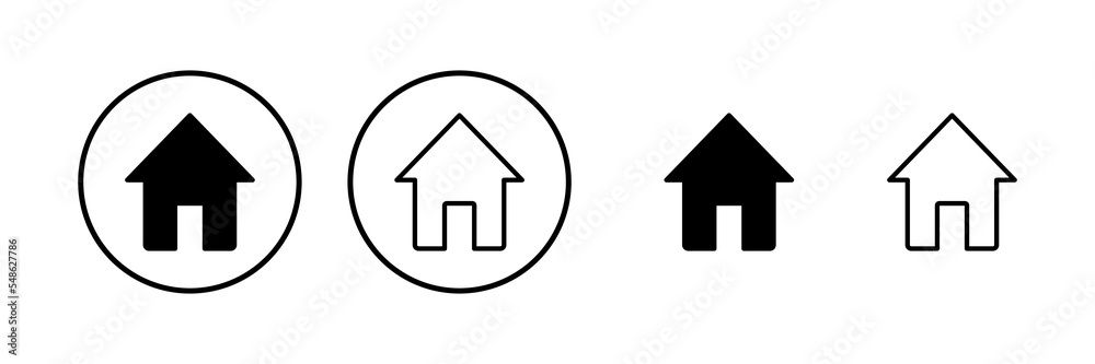 Home icon vector illustration. House sign and symbol Home icon vector illustration. House sign and symbol