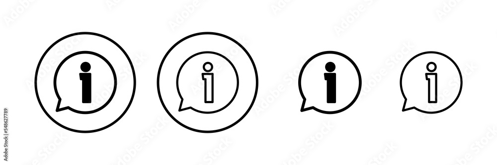 Info sign icon vector illustration. about us sign and symbol. Faq icon Info sign icon vector illustration. about us sign and symbol. Faq icon
