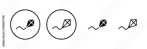 Kite icon vector illustration. kite sign and symbol