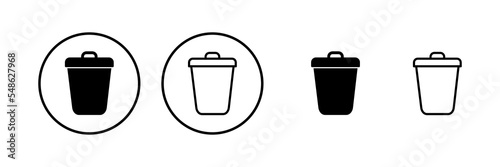 Trash icon vector illustration. trash can icon. delete sign and symbol.
