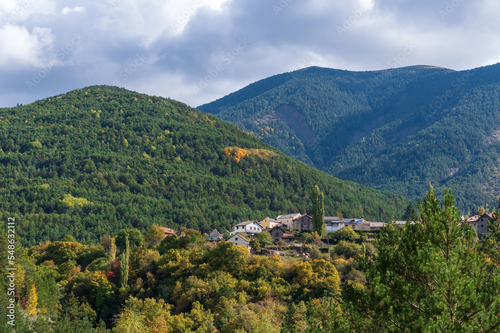 village in the Pyrenean mountains