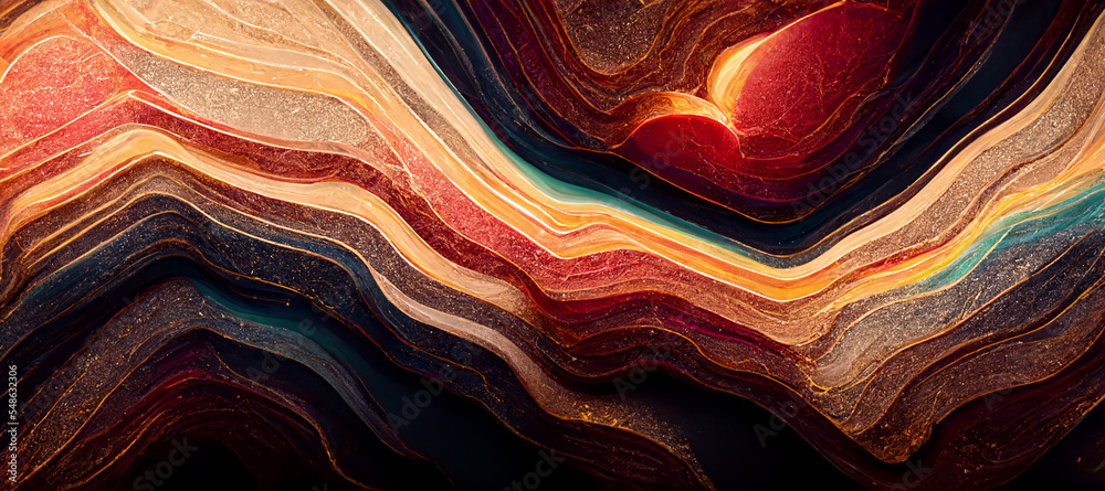 Obraz premium Vibrant colors abstract wallpaper design blood gold