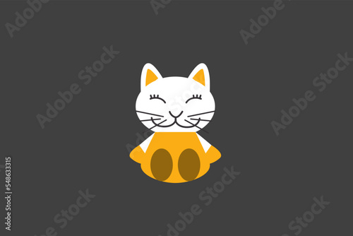 Illustration vector graphic of cute cat