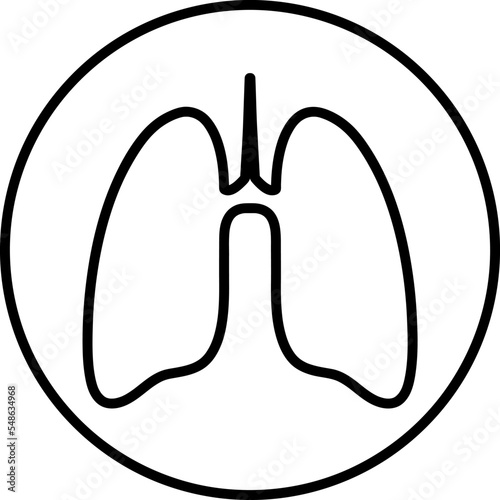 Lungs icon vector design on white background..eps