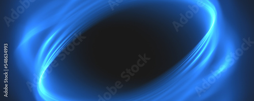 glowing blue oval circle hole background