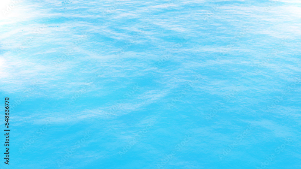 青い水面の背景素材。きれいな波紋の画像。