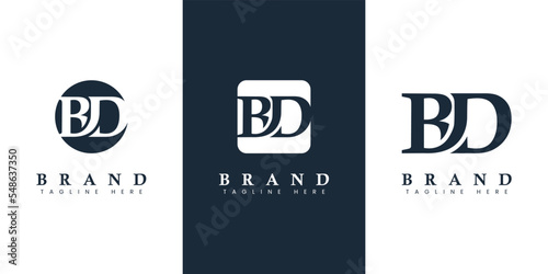 Modern and simple Letter BD Logo, suitable for any business with BC or DB initials. photo