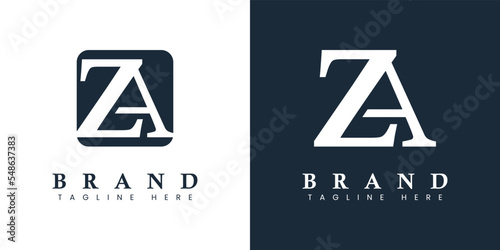 Modern and simple Letter AZ Logo, suitable for any business with AZ or ZA initials. photo