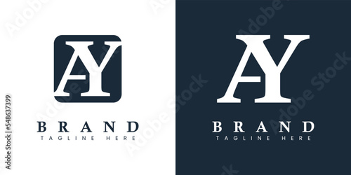 Modern and simple Letter AY Logo, suitable for any business with AY or YA initials.