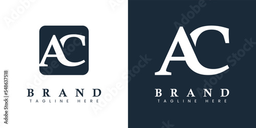 Modern and simple Letter AC Logo, suitable for any business with AC or CA initials.