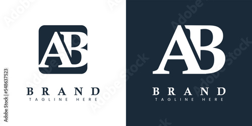 Modern and simple Letter AB Logo, suitable for any business with AB or BA initials.